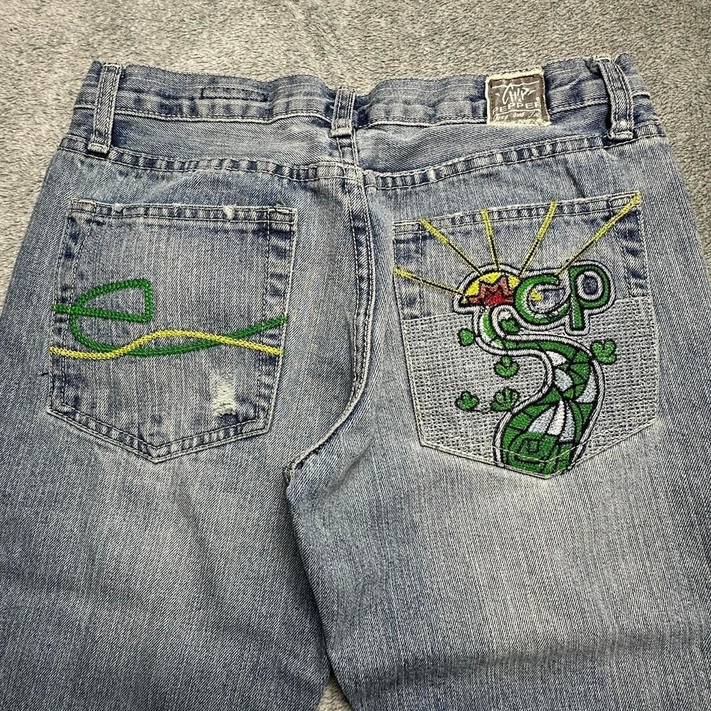 Chip Papper Jeans Women Size 27 Make In USA Embroidered